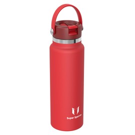 Sparrow Stainless Steel Drinking Bottle, 1.2 L, Wide Opening SwivelSip Thermos Flask with Straw, BPA-Free, Leak-Proof Drinking Bottles, Ergonomic Thermos Flask for Sports, Travel, Outdoor