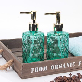 goyisee con dispensador de jabón Bomba, dispensador de jabón de Diamante para encimera de Cocina, baño, Accesorios de baño Rosa Caliente