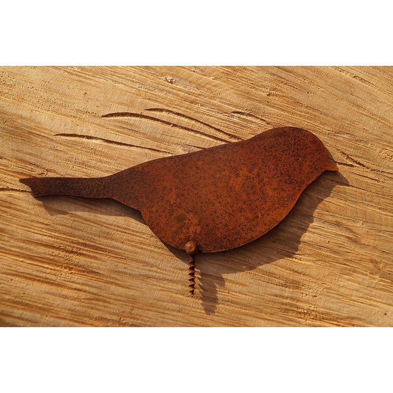Dewoga Edelrost birds with screw for screwing in wood, 4
