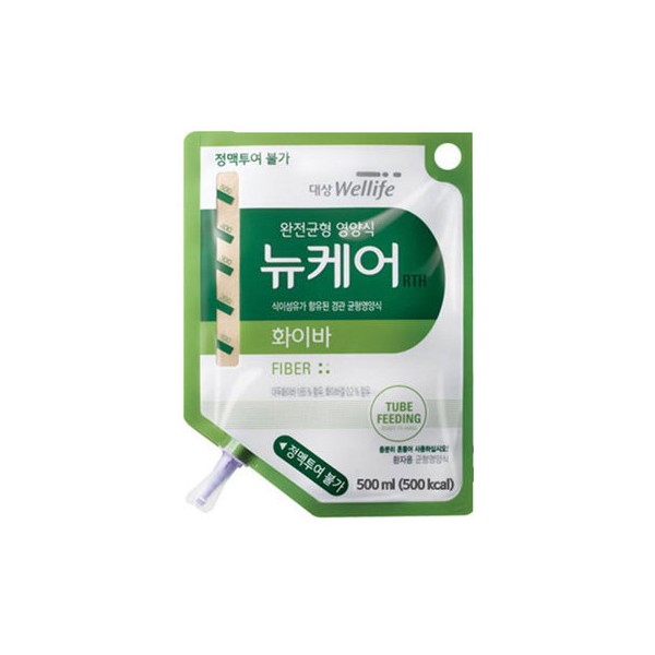 New Care Fiber RTH Pouch 500ml (20 packs) x 3 boxes Includes 20 tube feeding ropes for patients with intestinal discomfort / 뉴케어 화이바 RTH 파우치 500ml(20팩)x3박스 경관식 피딩줄20개포함 장불편환자