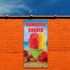 Vertical Vinyl Banner Multiple Sizes Hawaiian Shaved Ice Food and