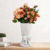 Relexome White Ceramic Bow Vase Unique Cute Decorative Bouquet Flower