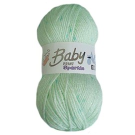 Woolcraft Baby Print Sparkle DK Knitting Wool/Yarn 5410 Mint - per 100g ball