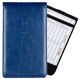 Handy Picks Leather Golf Scorecard Holder | Yardage Book Cover | Scorecard n Pencil Included | Navy