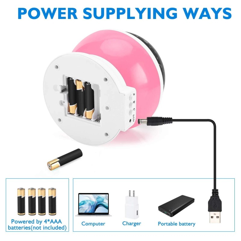 RICTLY Pink Starry Sky Night Light Projector 9 Color Modes
