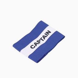 Captain arm band Senior (Blue/White) for Soccer, Made and Durable Material, Provides Great Fit, Superior Protection, Ensures Ease of Movement.