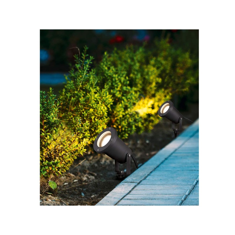 Pivoting Garden Spotlight with Ground Spike and 5 Metre Connection