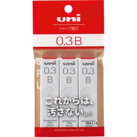 Mitsubishi Pencil Pencil Lead Uni Uni 0.3 B 3pcs ULS03253PB Black