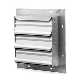 Dayton 12" Backdraft Damper / Wall Shutter, 12-1/2" x 12-1/2" Opening Required - 4C556