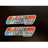 Unbranded DONUT ROAD OFF-ROAD RACING STICKERS 2PC SET 4.5"X1”