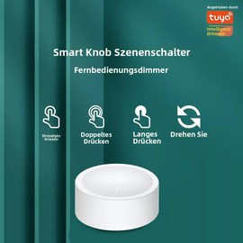 Haozee ZigBee Wireless Smart Knob 3.0 Switch, Plain Light Controller, Wireless Remote Control for On and Off, Supports Home Assistant Zigbee2mqtt