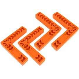 90 Degree Positioning Squares, 3"/80mm Right Angle Corner Clamps Carpenter Tool for Woodworking, Picture Frames, Boxes, Cabinets and Drawers (Pack of 4)