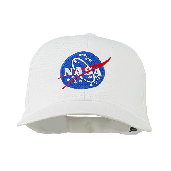 e4Hats.com NASA Insignia Embroidered Cotton Twill Cap - White OSFM
