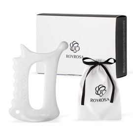 ROYROSA® 로이로사 매직괄사, 100% Ceramic Guasha, Facial and Body Acupuncture Therapy, Reduce fine Lines, Wrinkles and Muscle tensions, Made in South Korea (ROYROSA GUASHA)
