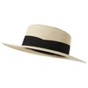 Lanzom UPF50+ Women Wide Brim Straw Panama Sun Hat Boater