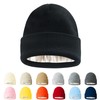 AGLIFEFY Winter Beanie Knit Cuffed Silk Lining Hats Warm Warm