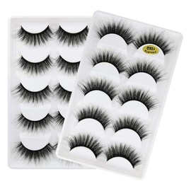 Vayator 10 Pairs/Set 3D Mink Lashes Natural False Eyelashes Dramatic Volume Fake Lashes Makeup Eyelash Extension Silk Eyelashes (G801)