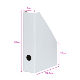 LANDRÉ LANDRÉ Stehsammler A4, aus stabilem Karton, 7cm breit, weiss, 5 Stück
