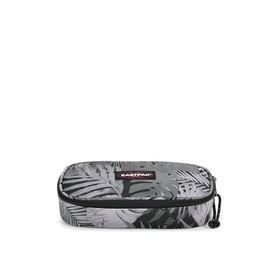 Eastpak Oval Single Pencil Case – Organised Stationery Pouch with Internal Compartments and Zip Pocket, 5 x 22 x 9 cm - Brize Retro Dark