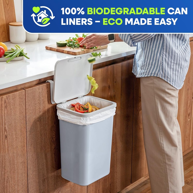 PLASTIC PRINCE 5-Gallon Compostable Trash Bags Biodegradable Trash Bags, 19.5"