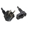 DINIC Power Cable CEE 7/7 to C13 90 Degree Angled