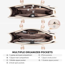 LOVEVOOK Laptop Bag for Women, Fashion Computer Tote Bag 15.6 Inch Large Handbag, Shoulder Bag Purse for Business Work