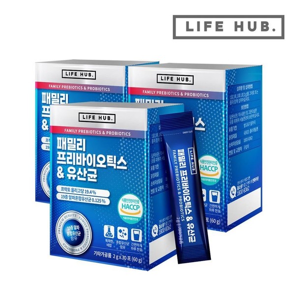 LifeHerb Family Prebiotics Lactobacillus 3 sets (2g x 90 packs) 3 month supply, single option / 라이프허브 패밀리 프리바이오틱스 유산균 3세트(2g x 90포) 3개월분, 단일옵션
