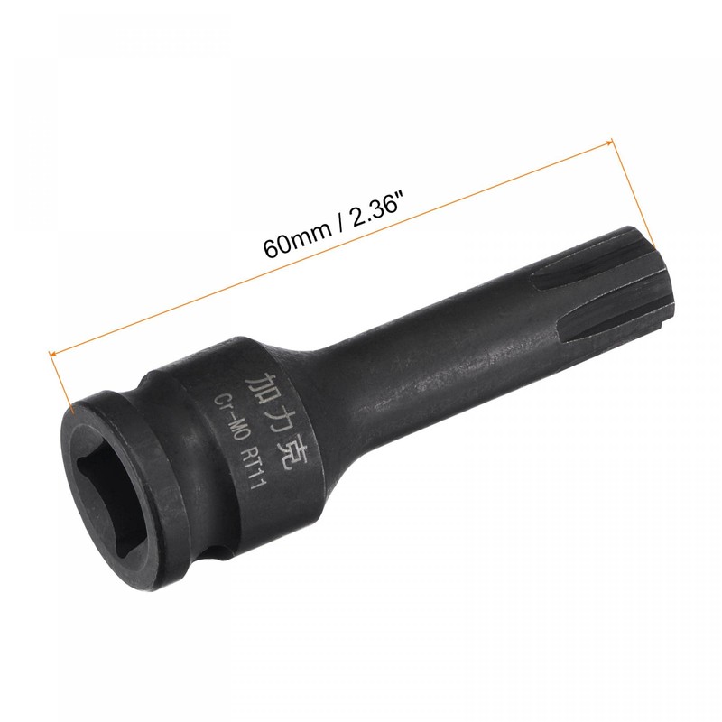sourcing map 11mm Impact Ribe Bit Socket, 3/8" Square Drive