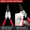 LEONTOOL 2 PCS Heavy Duty Lock Ring Pliers Set Flat