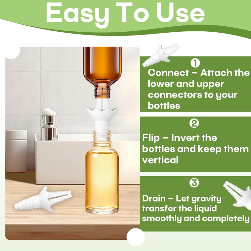 4-Pack Reusable Funnels for Effortless Liquid Transfer Like Shampoo