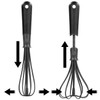 Rosenstein & Söhne Quirlbesen: 2er-Set flexible Schneebesen, verstellbare Breite (Plastik