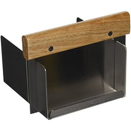 Areej Stainless Steel Mitre Box Miter Set-2 Slots for 1" & 2" Cuts. 5" x 4 3/4" x 3" high w/Lip. Made in USA. Includes Soap Cutter (China), Black, 2 Piece