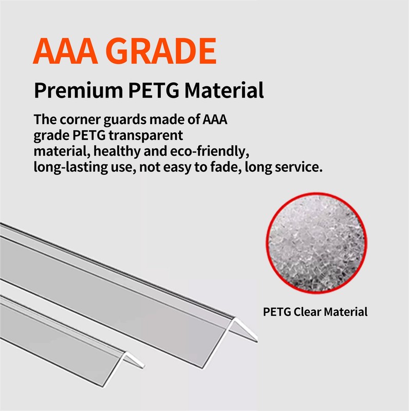 Frychee Clear Self-Adhesive Wall Corner Protectors-2 PCS of Corner Guards