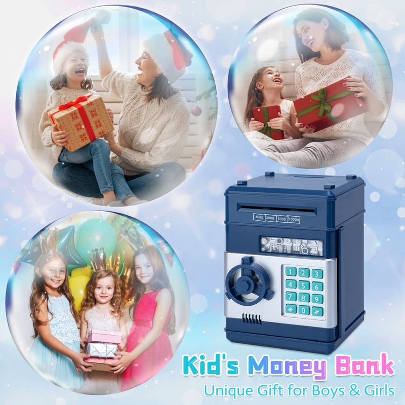 Highttoy Children's Safe, Electronic Piggy Blank with Code Lock, ATM