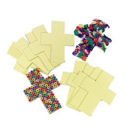Cross Sticky Boards - Bulk Set of 24 - DIY Religious Crafts for Kids and Sunday School Activities