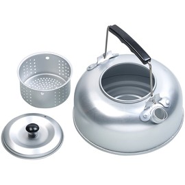 Semptec Urban Survival Technology Camping Tea Kettle: Aluminium Camping Kettle with Tea Strainer and Insulated Handle, 0.75 L (Kettle for Gas Cooker, Camping Kettle, Camping Stove)
