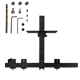 HFS(R Cabinet Hardware Handle Jig - Aluminum Alloy, Adjustable, Corrosion-Resistant, Precision Drill Guide for Installation Handles Knob on Drawer Do