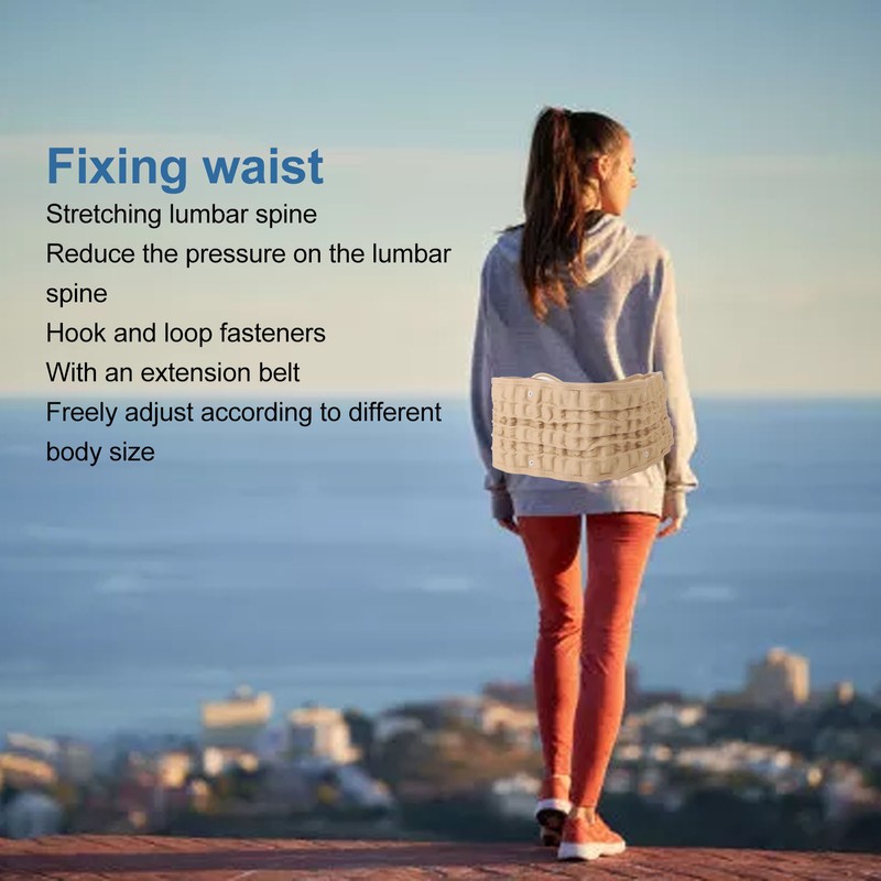 Lumbar Traction Belt Inflatable Reduce Pressure Lower Back Support Brace