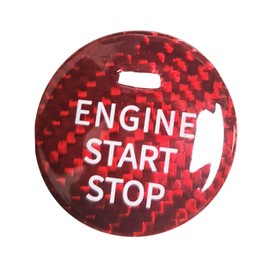Dr.nao Mazda Starter Ring Engine Start Button Cover, Engine Starter Switch Cover, Accessory, Double-Sided Tape, Car Supplies, General Purpose (Carbon Red)