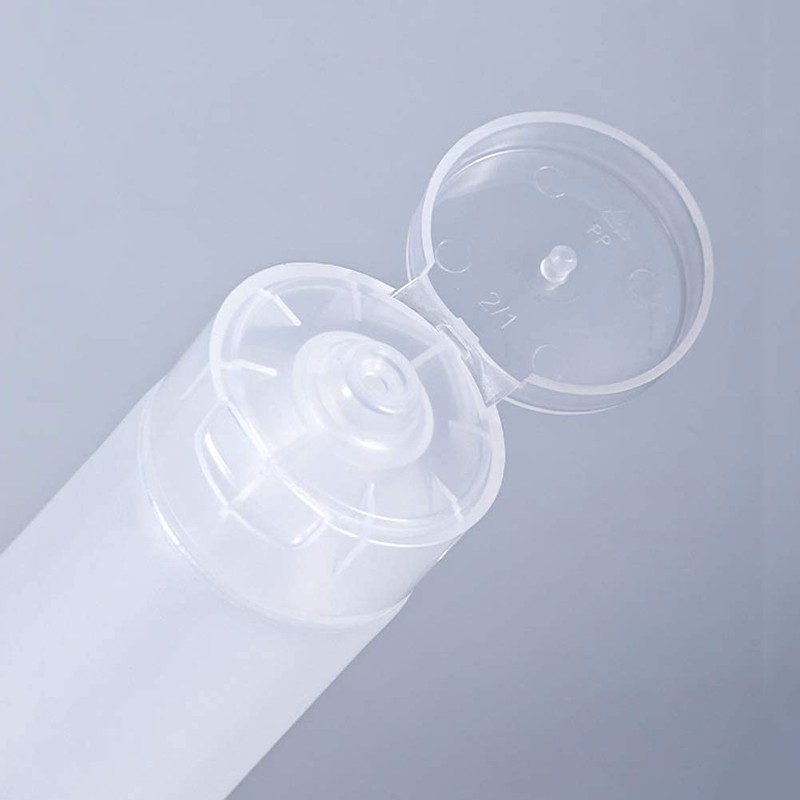 12 Empty Refillable Clear Plastic Tubes for Cosmetics, Soft Tubes