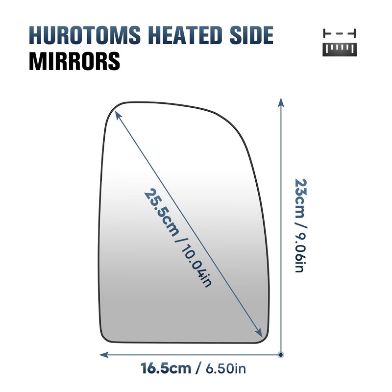 Hurotoms Right Passenger Side Mirrors Glass Compatible with Ram Promaster