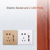 Electric Outlet with 2 Sockets and 2 USB Ports Wall
