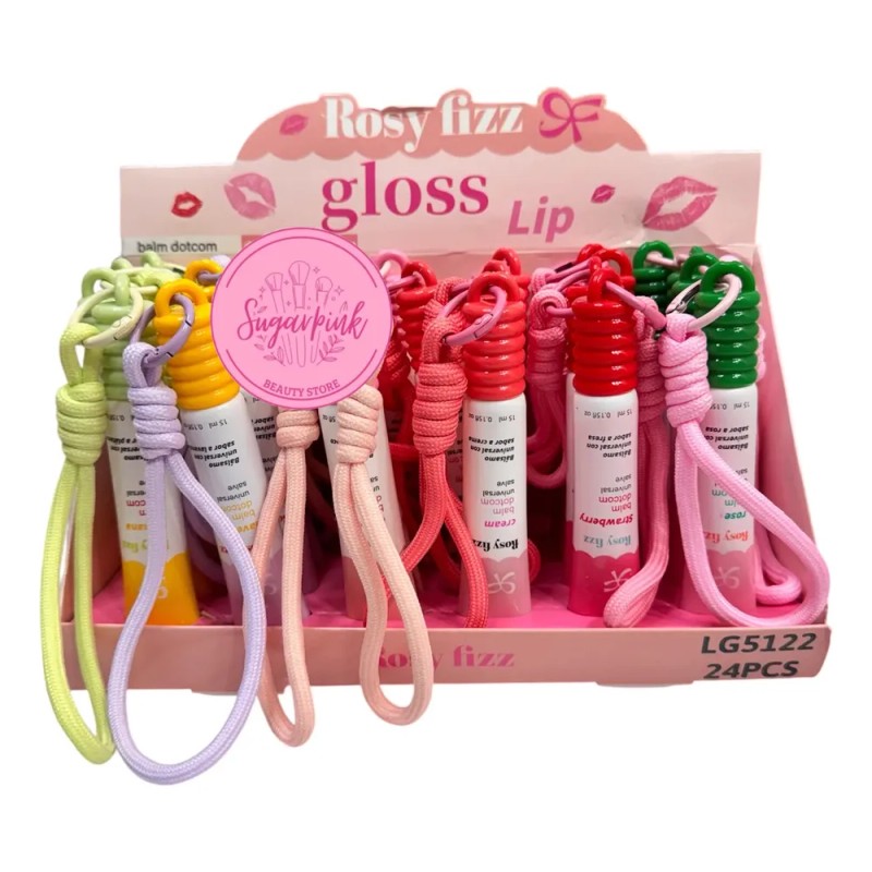 Lip Gloss Llavero Intercambiable Kawai Mayoreo 24 Pz