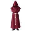 BLESSUME Robe Friar Medieval Renaissance Cowl Hooded Monk Costume, M,