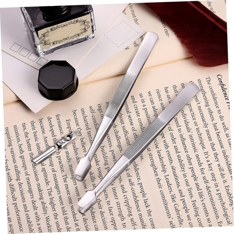 COHEALI Sets Comfy Grip Eyelash Tweezers for Stamp Collecting Multi-Purpose