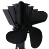 AB Tools 4 Blade Stove Fan Black Heat Powered Fan