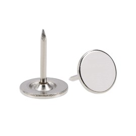 sourcing map Upholstery Nails Tacks 11mmx15mm Flat Head Furniture Nails Pins Silver Tone for Furniture Sofa Headboards, 25 Pcs