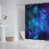 Luminora Outer Space Starry Galaxy Shower Curtain for Bathroom Cosmic