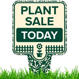 Plant Sale Sign, 9"x17" Inches, Heavy Duty Integrated Ground Stakes, Indoor/Outdoor Use, Rust Free Aluminum Composite, Made in USA by My Sign center