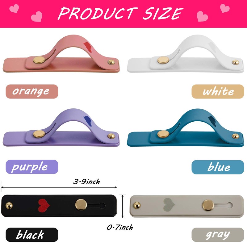 6 Pieces Phone Finger Grip Portable Telescopic Finger Strap Bracket